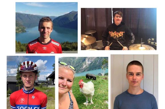 Profilbilder av ungdommer som har fått ungdomsstipend 2021. Foto